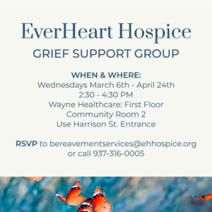 Image showing the schedule of Grief Groups in Greenville, OH